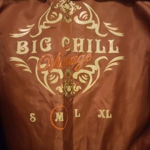 NWOT BIG CHILL ruffled vegan leather jacket